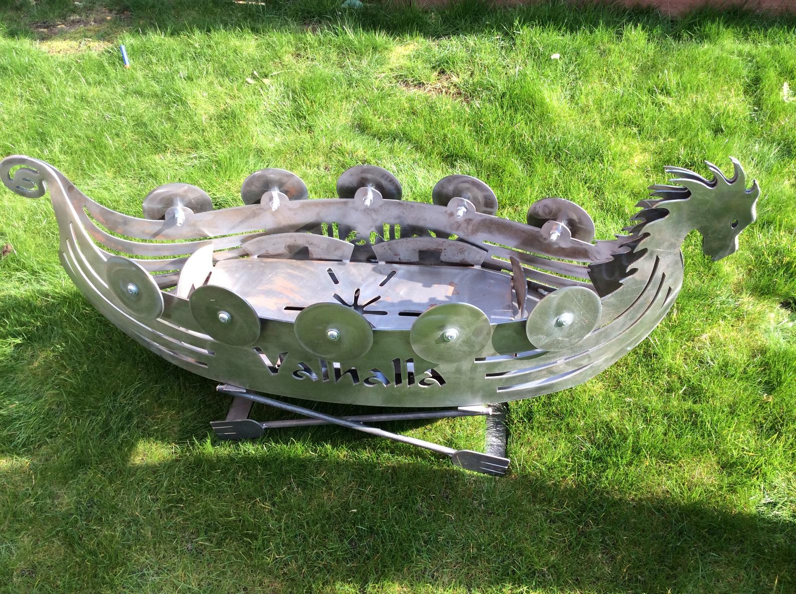 BBQ Shack Viking Ship Fire Pit